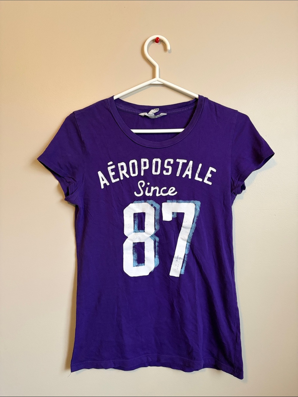 Aeropostale Purple Short Sleeve Graphic Tee - Since 87